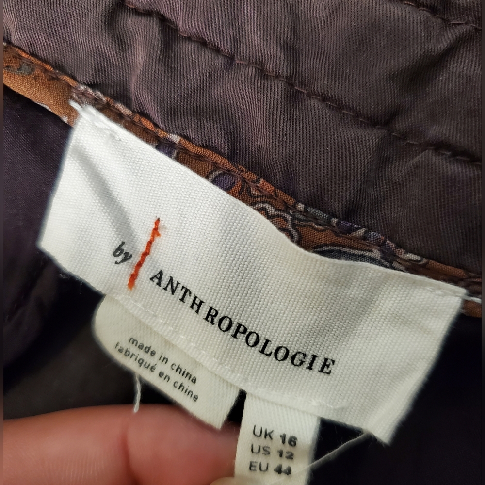 Anthropologie Women's Slouchy Aviator Jogger Pants Browm Size 12 - Picture 11 of 14
